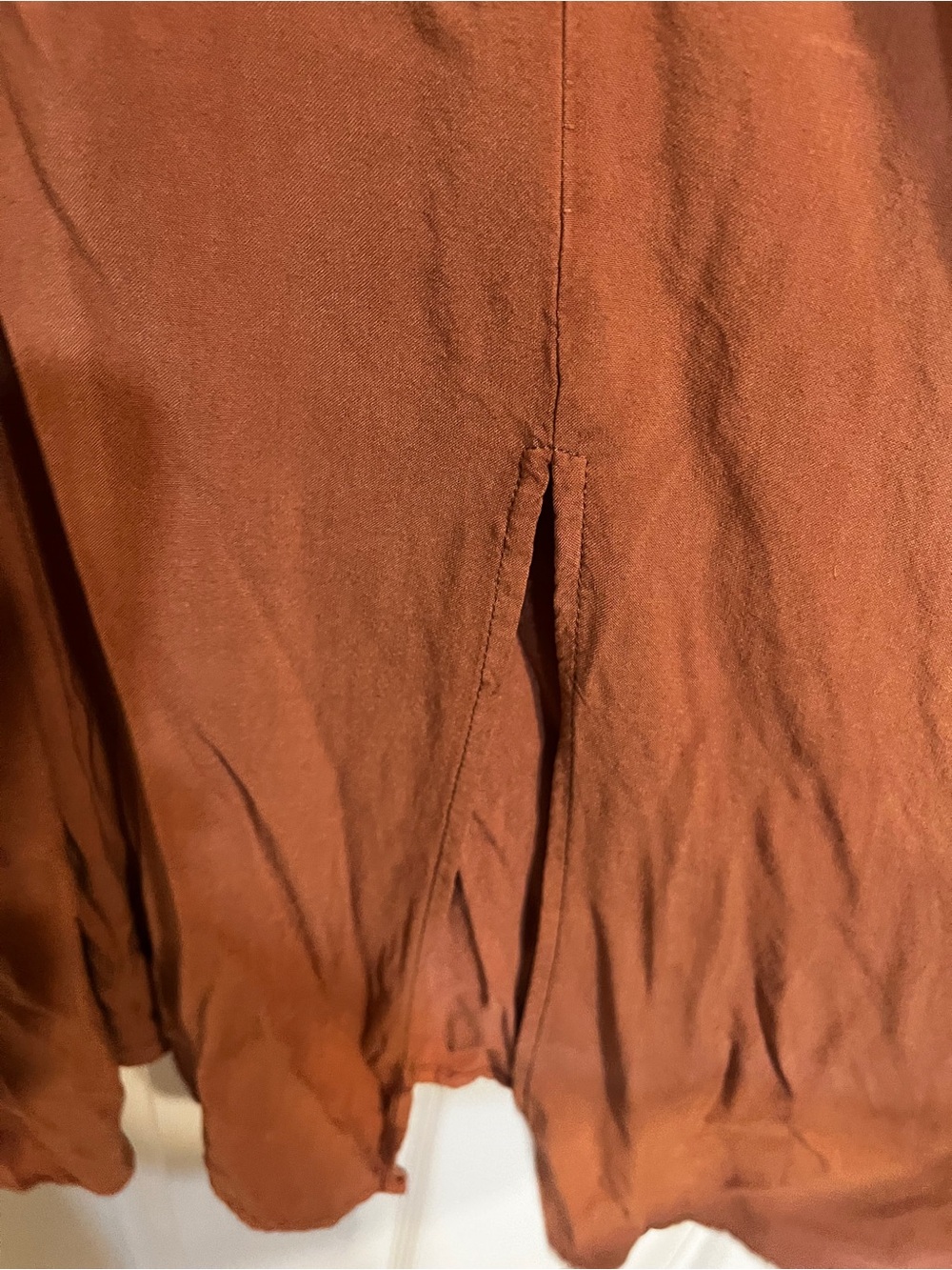 EARTHBOUND Burnt Orange Wrap-Front Midi Dress - Picture 7 of 10